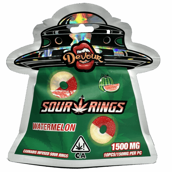 Devour - Sour Watermelon Rings - 1500MG THC