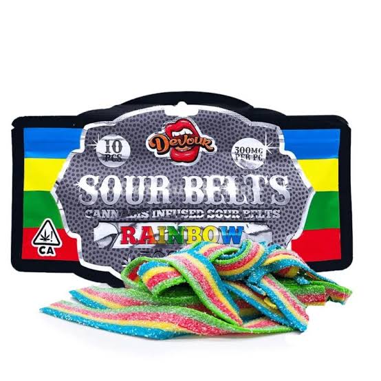 DEVOUR – SOUR BELTS – RAINBOW – 3000MG THC - Imperial NYC