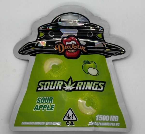 Devour Brand Sour Apple Rings - 1500MG THC - Imperial NYC 1