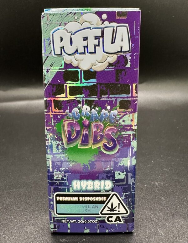 PUFF LA - GRAPE DIBS - 2 GRAMS DISPOSABLE VAPE - HYBRID - Imperial NYC 1