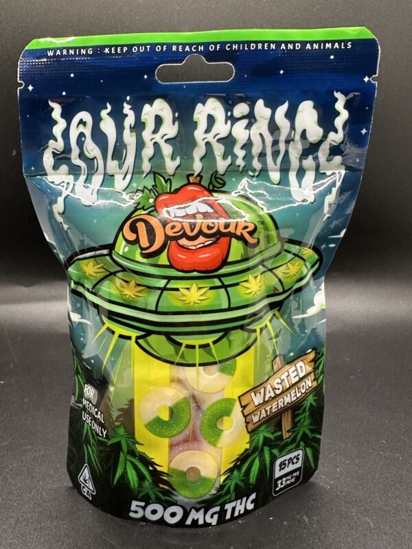 DEVOUR - SOUR RINGS - 500MG - WASTED WATERMELON - Imperial NYC 1