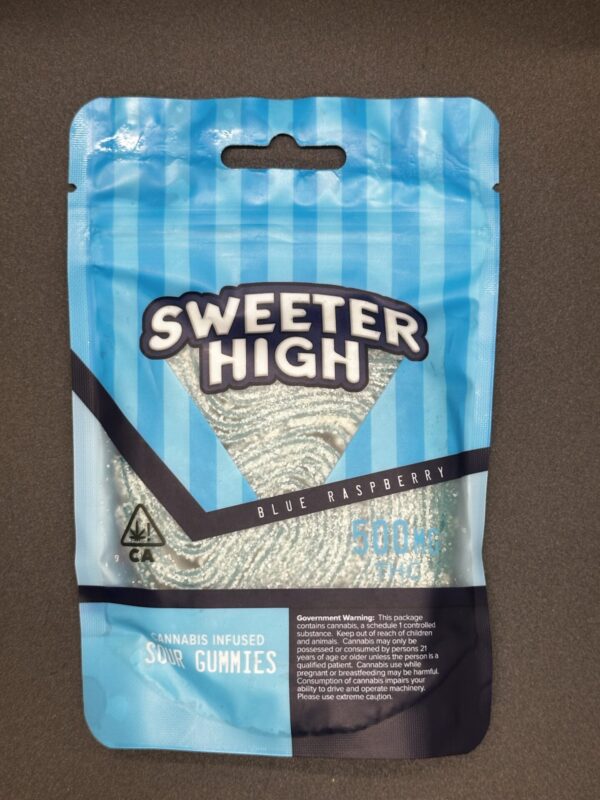 SWEETER HIGH THC GUMMIES - BLUE RASPBERRY BELTS - 500MG - Imperial NYC 1