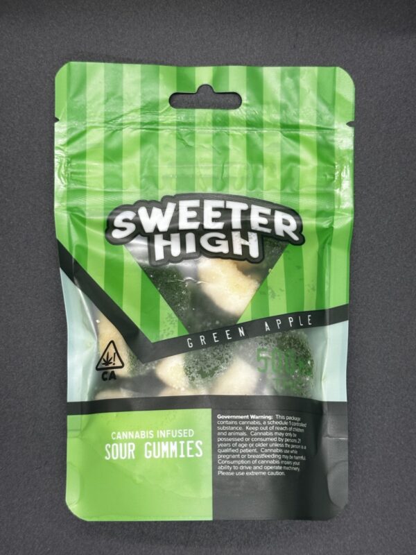 SWEETER HIGH THC GUMMIES - GREEN APPLE - 500MG - Imperial NYC 1