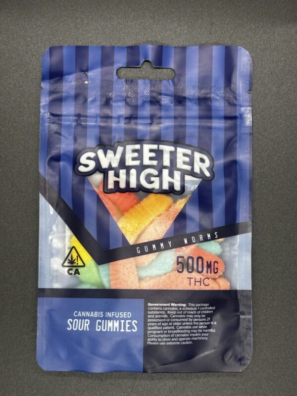 SWEETER HIGH THC GUMMIES - GUMMY WORMS - 500MG - Imperial NYC 1