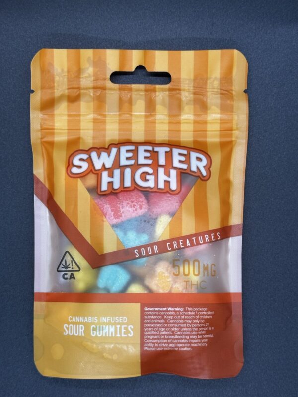 SWEETER HIGH THC GUMMIES - SOUR CREATURES - 500MG - Imperial NYC 1