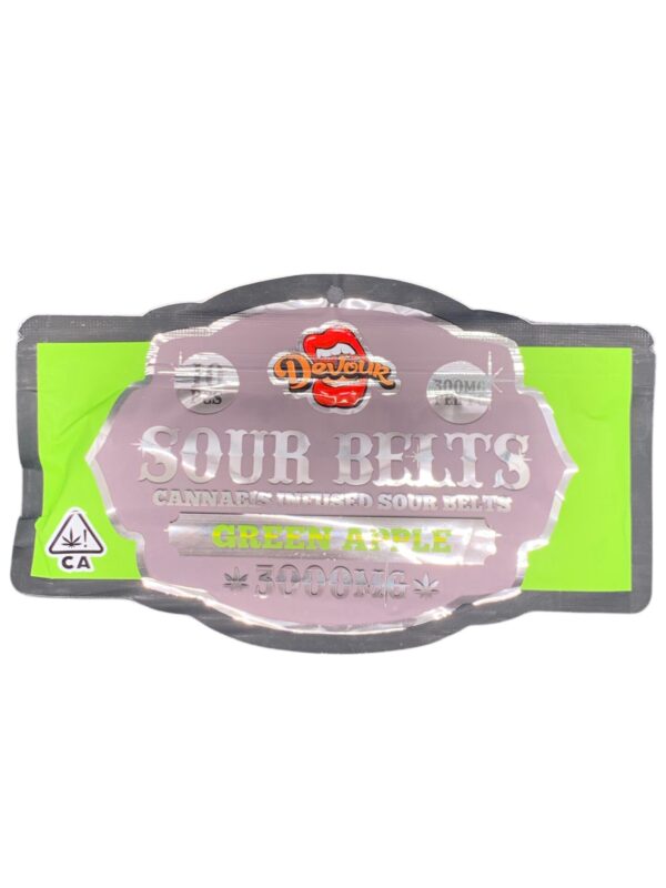 DEVOUR - SOUR BELTS - GREEN APPLE - 3000MG TOTAL