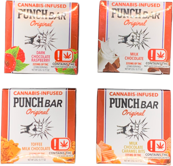 PUNCH BAR - ASSORTED FLAVORS - 225MG THC