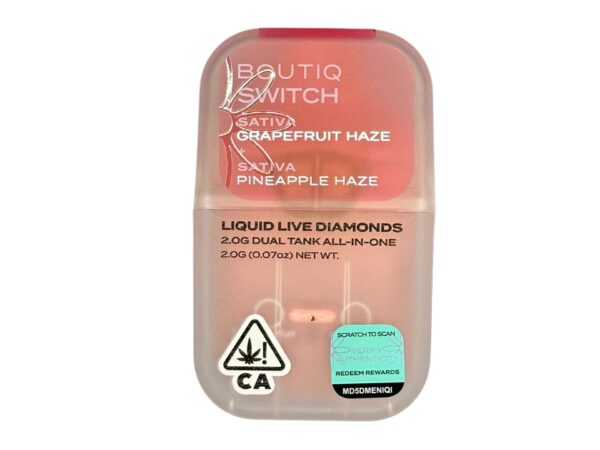 BOUTIQ SITCH - LIQUID LIVE DIAMOND - DUAL TANK - GRAPE FRUIT HAZE X PINEAPPLE HAZE