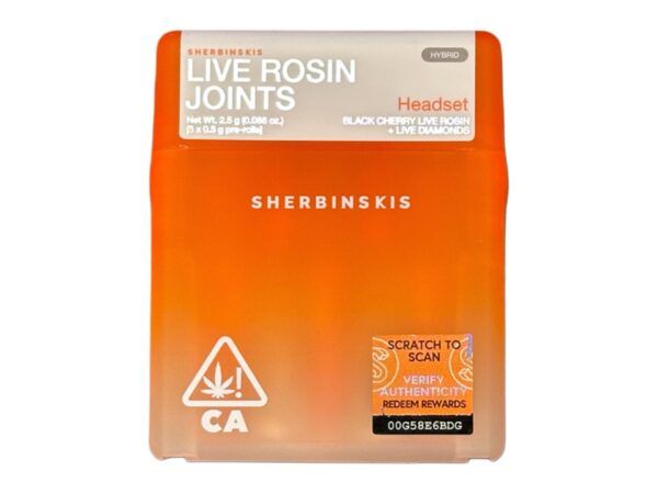 SHERBINKIS - LIVE ROSIN JOINTS - HEADSET - 5 PACK - 2.5G