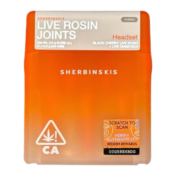 SHERBINKIS - LIVE ROSIN JOINTS - HEADSET - 5 PACK - 2.5G - Imperial NYC