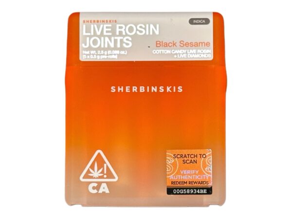 SHERBINKIS - LIVE ROSIN JOINTS - BLACK SESAME - 5 PACK - 2.5G