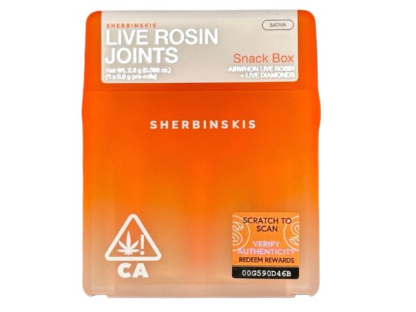 SHERBINKIS - LIVE ROSIN JOINTS - SNACK BOX - 5 PACK - 2.5G