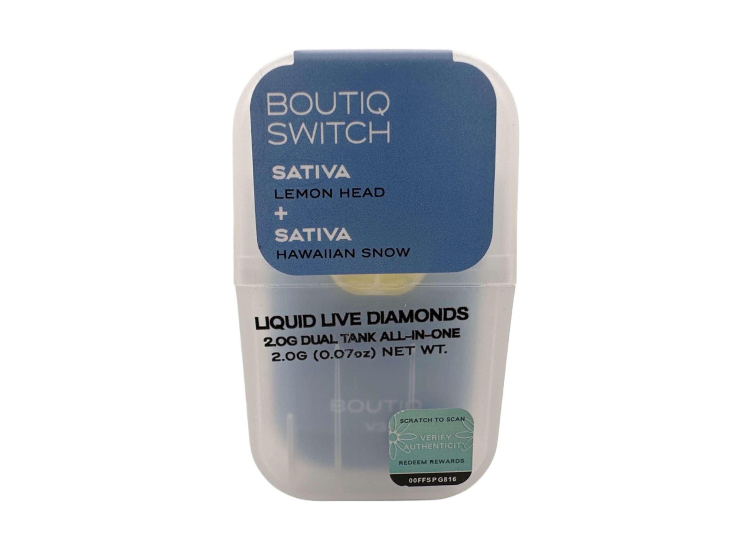 BOUTIQ SWITCH – LIQUID LIVE DIAMOND – DUAL TANK – LEMON HEAD X HAWAIIAN SNOW - Imperial NYC