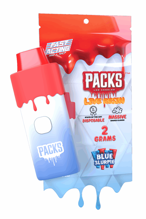 PACKS - LIVE RESIN 2 GRAM DISPOSABLE (BLUE SLURPIE)