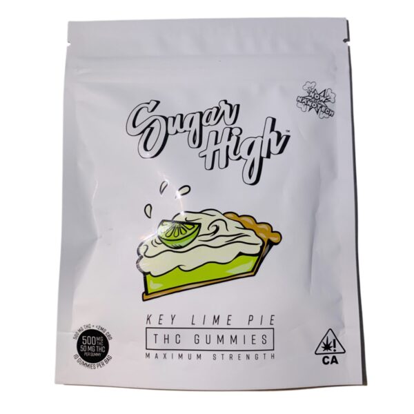 SUGAR HIGH THC GUMMIES - KEY LIME PIE - 500MG - Imperial NYC