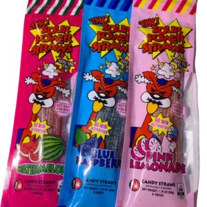 THC SOUR POWER STRAWS - 600MG THC