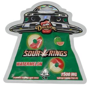 DEVOUR - SOUR RINGS - WATERMELON - 1500MG THC
