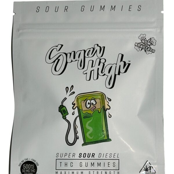 SUGAR HIGH THC GUMMIES - SUPER SOUR DIESEL - 500MG - Imperial NYC