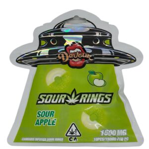 DEVOUR - SOUR RINGS - SOUR APPLE - 1500MG THC