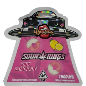 DEVOUR - SOUR RINGS - PINK LEMONADE - 1500MG THC