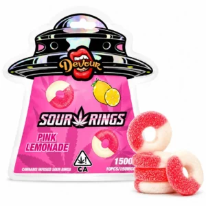 DEVOUR - SOUR RINGS - PINK LEMONADE - 1500MG THC