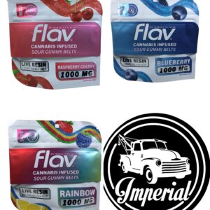 FLAV LIVE RESIN SOUR GUMMY BELTS - 1000MG