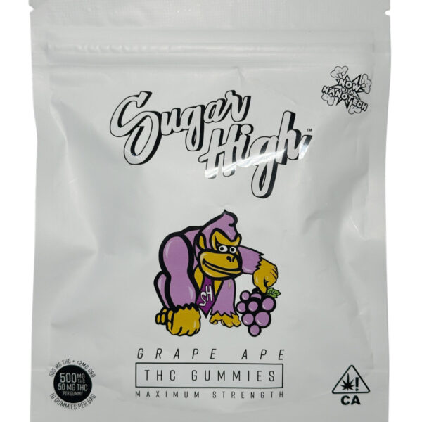 SUGAR HIGH THC GUMMIES 500MG - GRAPE APE - Imperial NYC