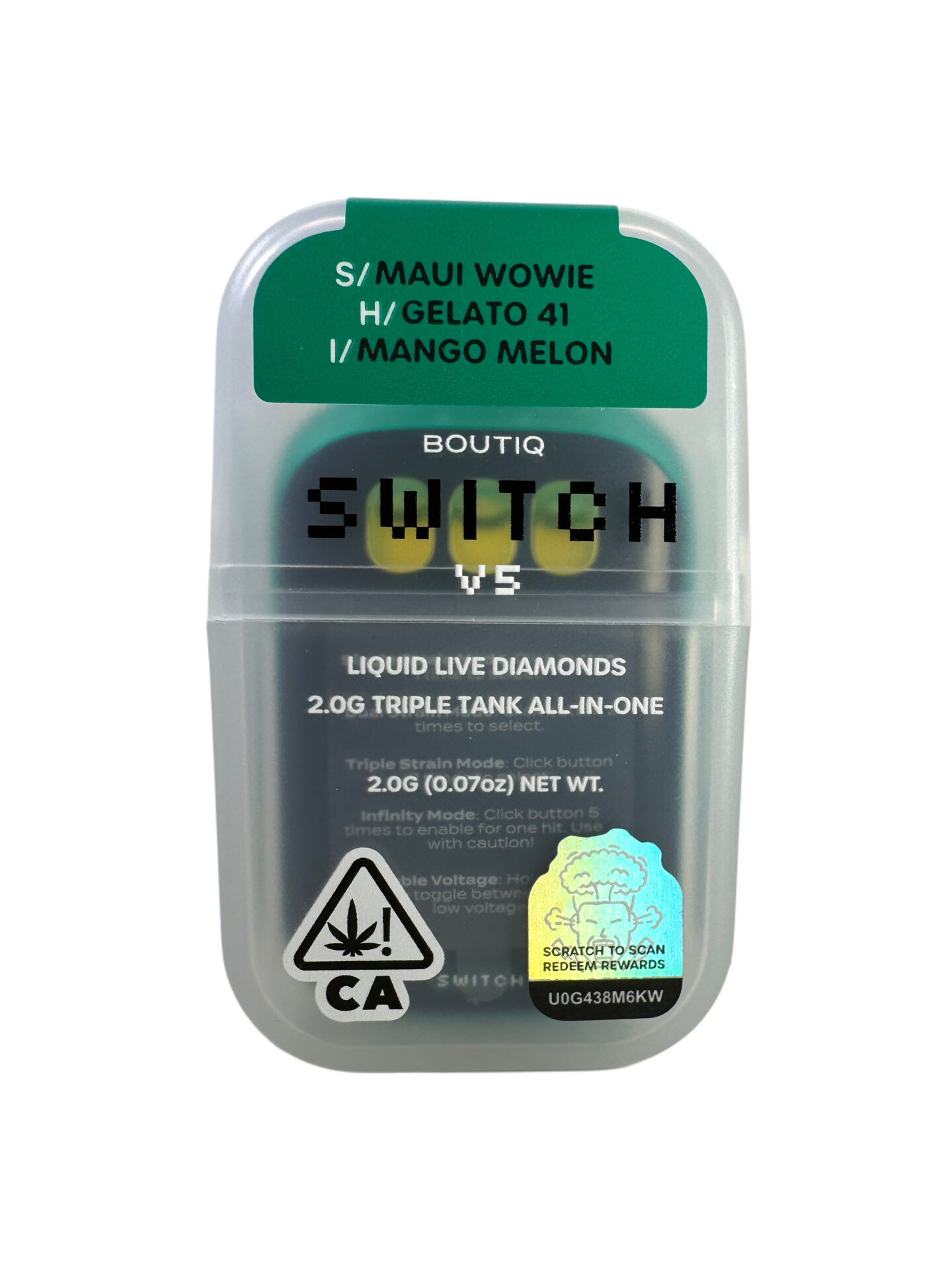 BOUTIQ SWITCH V5 2.0 2G AIO - MAUI WOWIE - GELATO 41 - MANGO MELON - Imperial NYC 1 C7D562F0 F525 4756 B9E4 8526A9Ba264D - Cannabis Delivery NYC