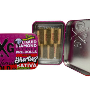 CALIFORNIA GOLD - LIQUID DIAMOND INFUSED PRE-ROLLS SHORTIES (5 GRAMS)
