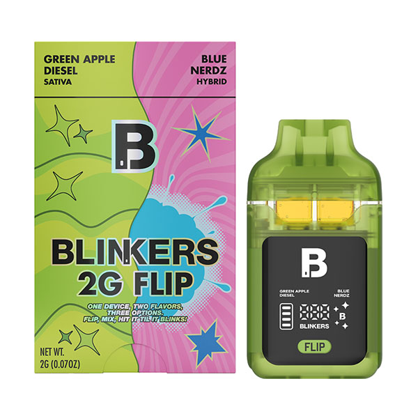 BLINKERS FLIP 2G DISPOSABLE Green Apple Diesel (Sativa) × Blue Nerdz (Hybrid) - Imperial NYC 1 BLINKERS FLIP 2G DISPOSABLE Green Apple Diesel (Sativa) × Blue Nerdz (Hybrid)