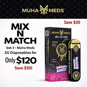 Weed Delivery in NYC & Mail Order Marijuana USA - Imperial NYC 21 MIX N MATCH - MUHA MED ALL-IN-ONE - 3X FOR $120