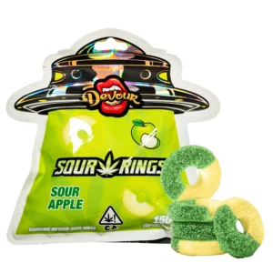DEVOUR - SOUR RINGS - SOUR APPLE - 1500MG THC