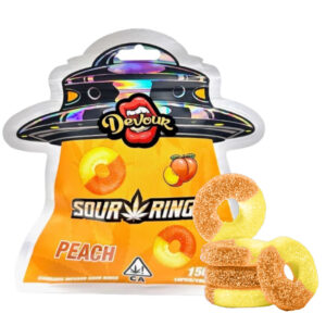 DEVOUR - SOUR RINGS - PEACH - 1500MG THC
