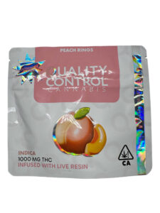 QUALITY CONTROL - INFUSED LIVE RESIN GUMMIES - 1000MG THC - PEACH RINGS