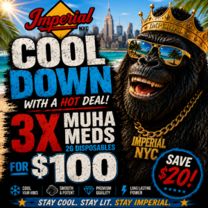 COOL DOWN DEAL! 3X MUHA MED 2G DISPOSABLE FOR $100