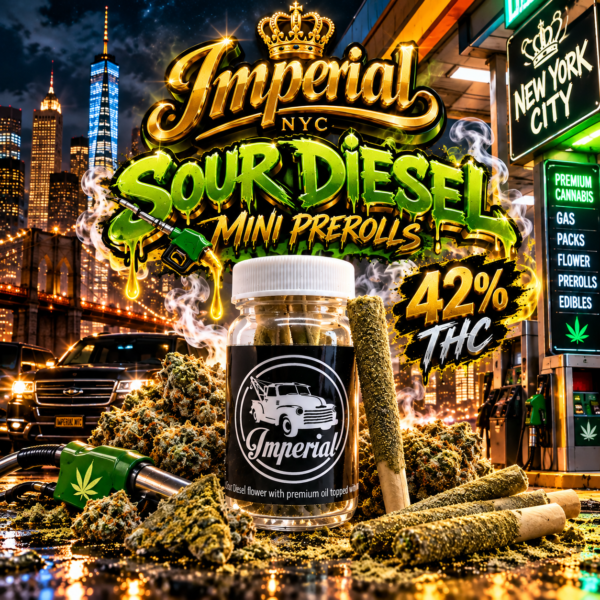 Home - Imperial NYC 58 IMPERIAL NYC SOUR DIESEL MOONROCK MINI PREROLLS - 5X 0.7G - 42% THC