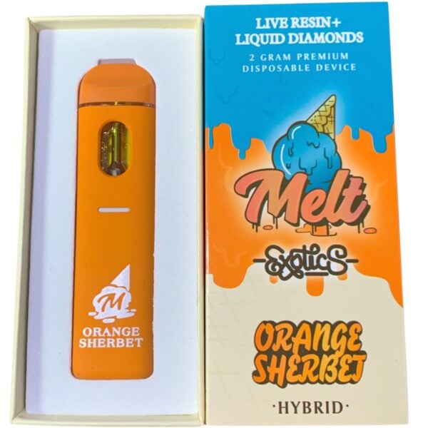 MELT EXOTIC - ORANGE SHERBET - LIVE RESIN + DIAMONDS - 2G AIO (HYBRID)