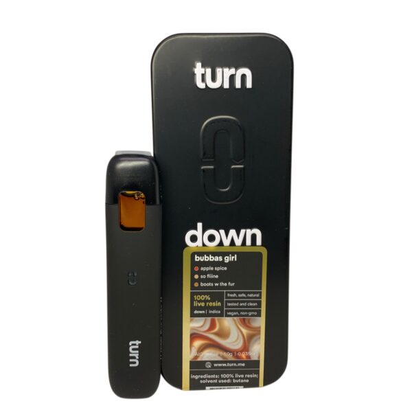 TURN - BUBBA'S GIRL - 1G LIVE RESIN DISPOSABLE (INDICA)