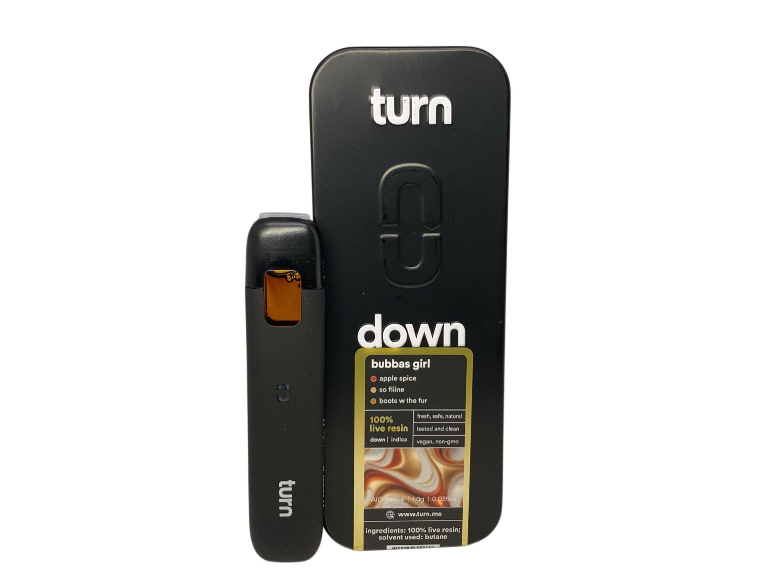 TURN - BUBBA'S GIRL - 1G LIVE RESIN DISPOSABLE (INDICA)