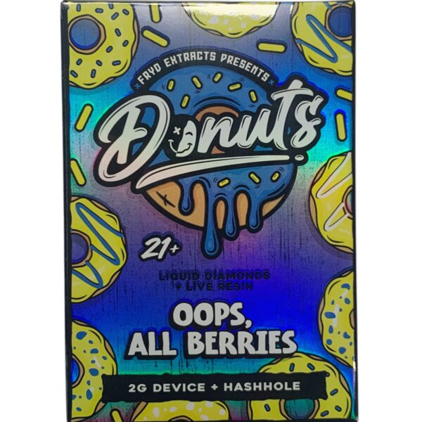 FRYD DONUTS – OOPS, ALL BERRIES – 2G DISPOSABLE + HASHHOLE PRE-ROLL