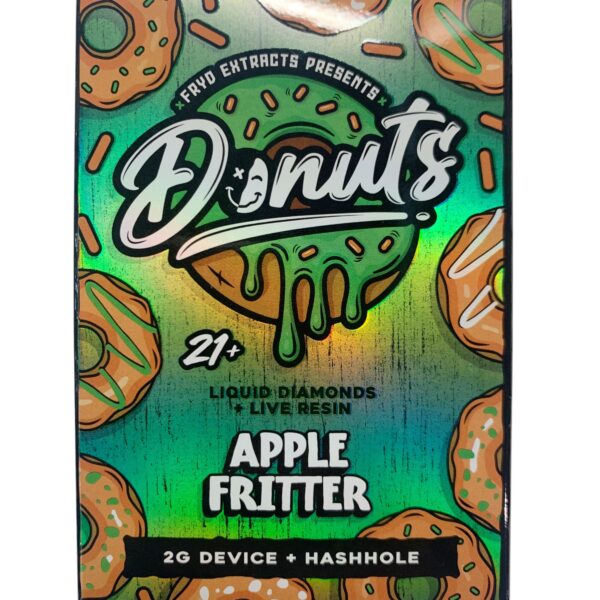 FRYD DONUTS – APPLE FRITTER – 2G DISPOSABLE + HASHHOLE PRE-ROLL