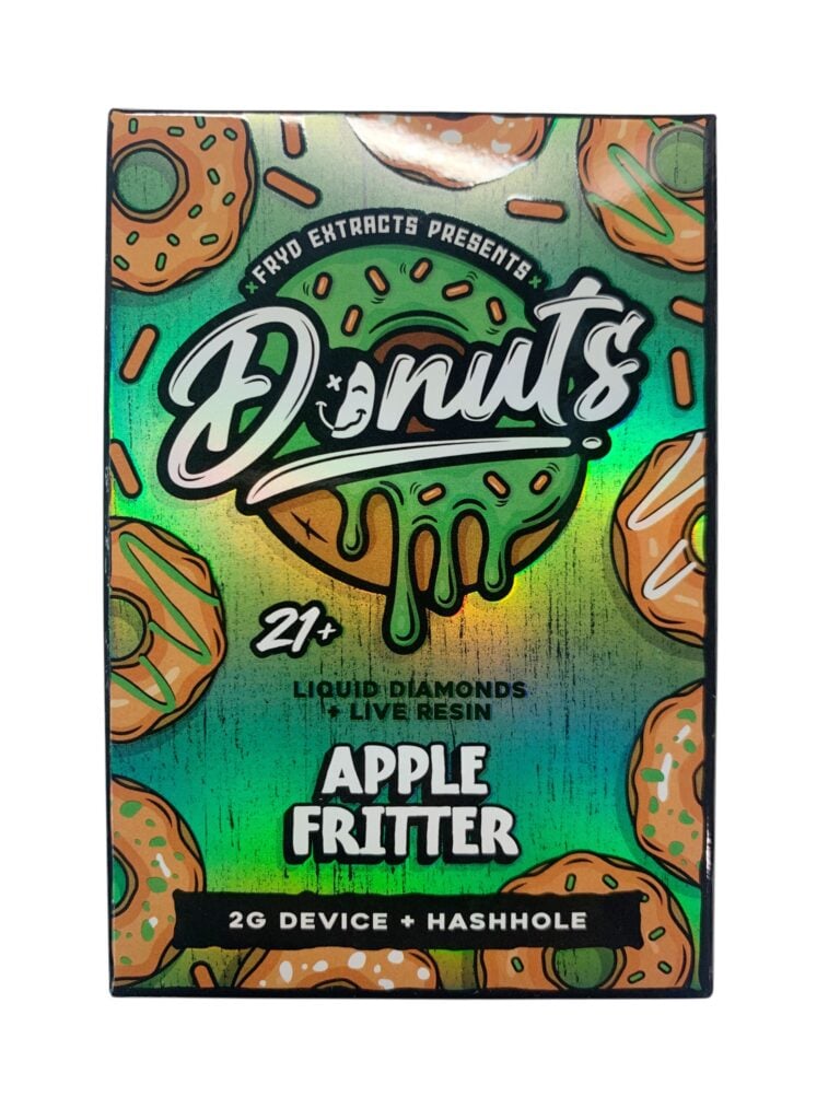 FRYD DONUTS – APPLE FRITTER – 2G DISPOSABLE + HASHHOLE PRE-ROLL